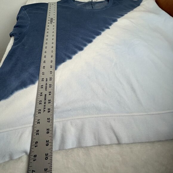 LIVI Womens Crew-Neck Sweatshirt 30/32 Blue Skyride Colorblock Pullover New - Picture 9 of 9